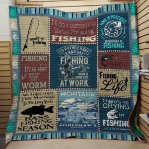 Fishing Life Quilt Blanket Ver 2  Quilt
